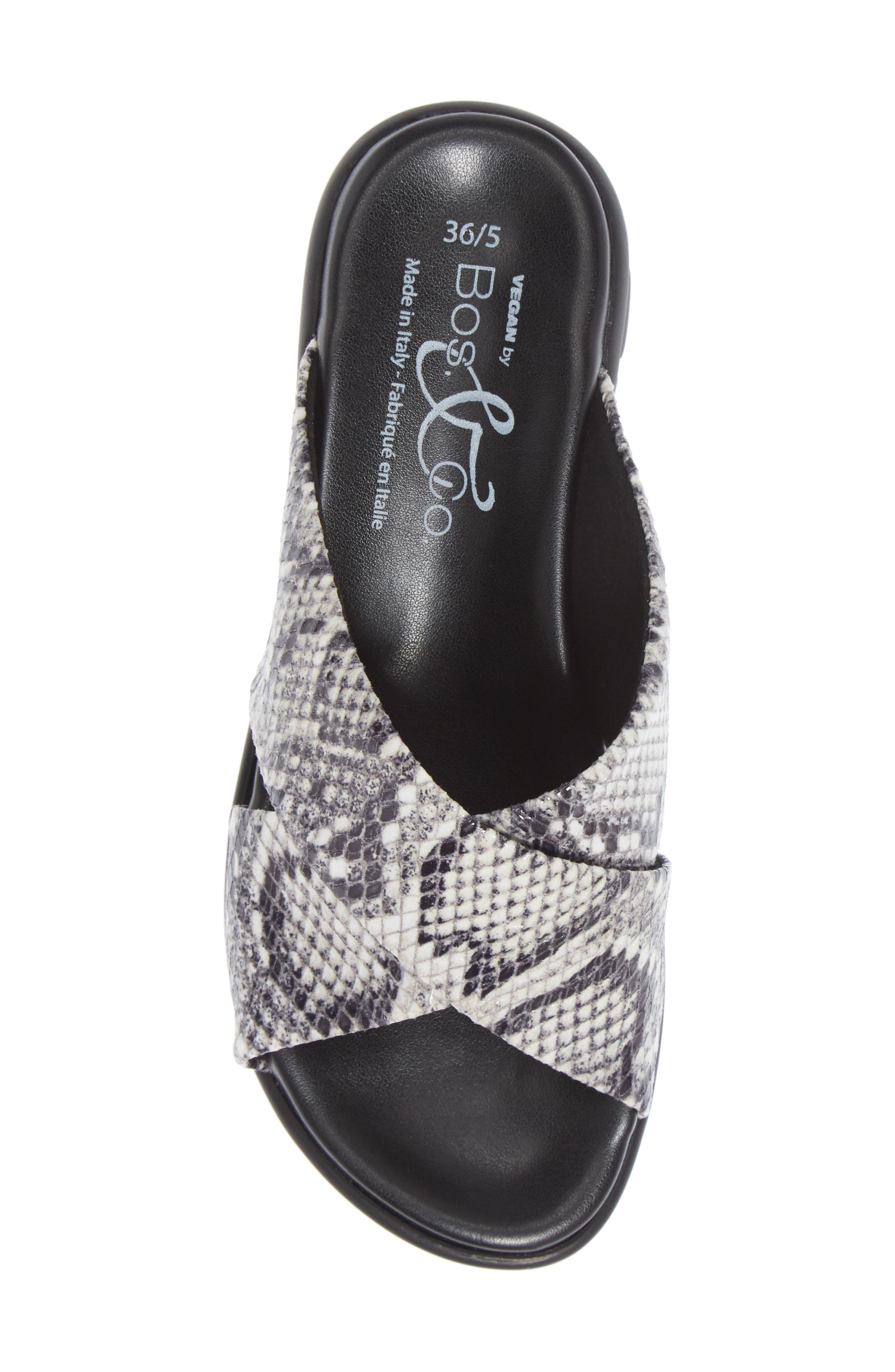 Bos. & Co. Rouge Snake Embossed Slide Sandal, Alternate, color, 