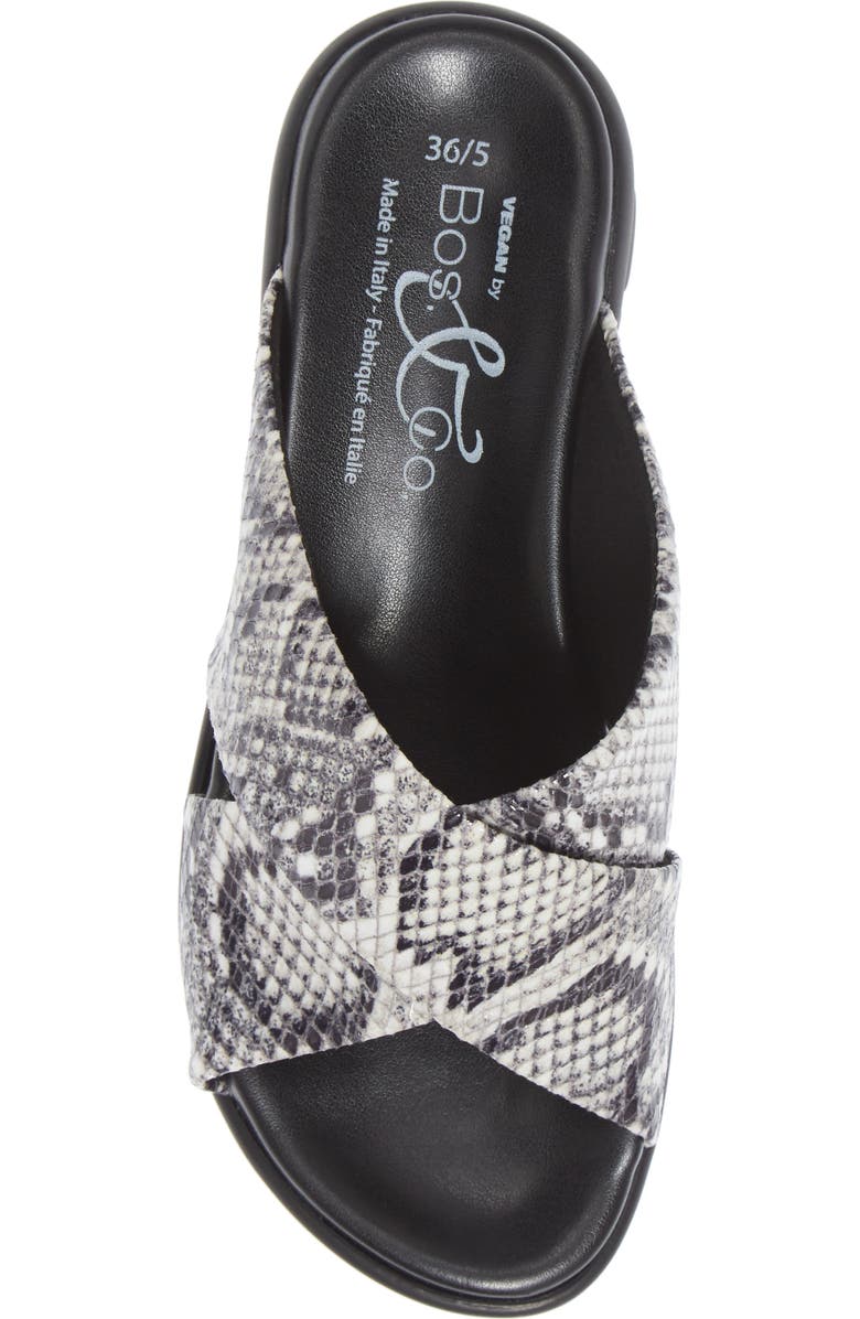 Bos. & Co. Rouge Snake Embossed Slide Sandal, Alternate, color,