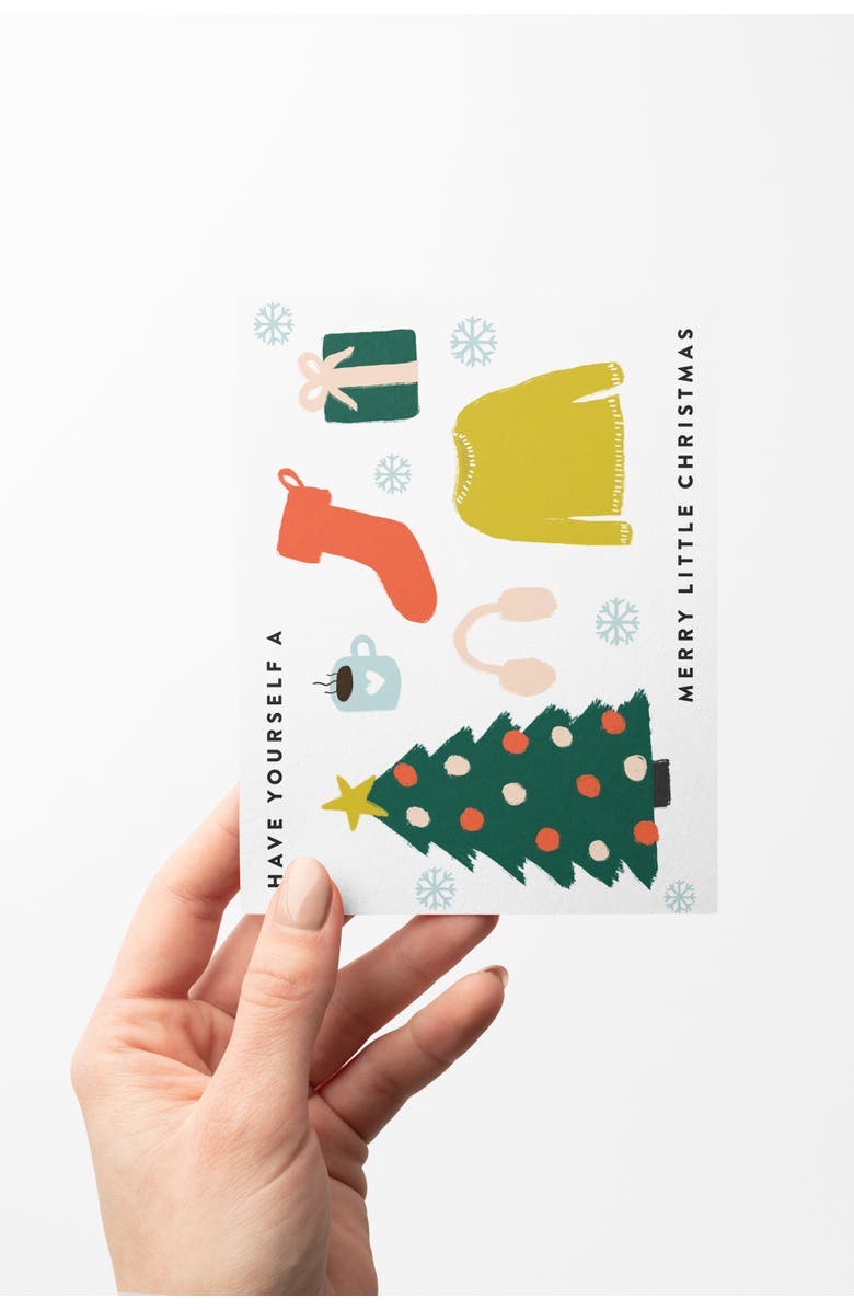 Joy Paper Co. Merry Little Christmas Boxed Set of 8 Cards, Alternate, color, Red Envelope