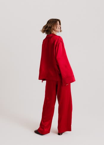 Silk Wide Leg Pants