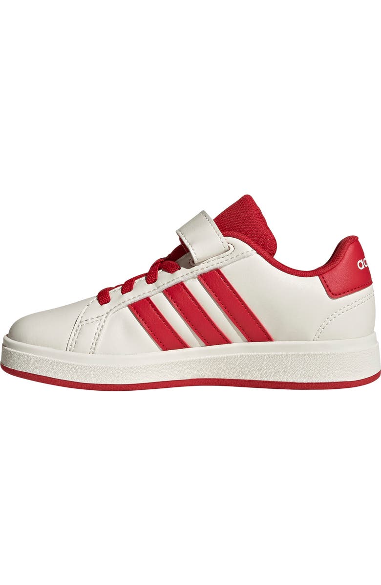 adidas Kids' Grand Court 2.0 Sneaker, Alternate, color, Off White/ Red/ Black
