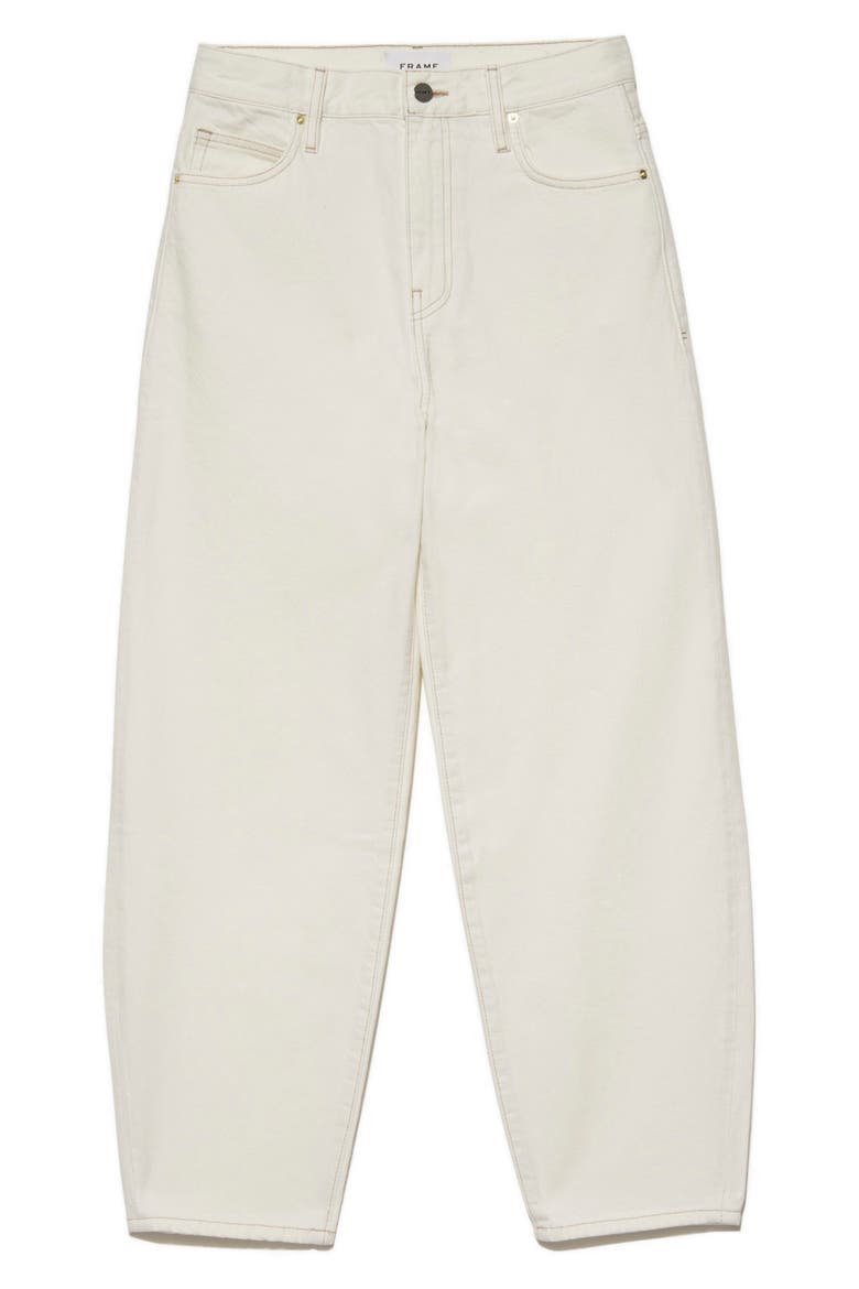 Ultra High Waist Barrel Leg Jeans, Alternate, color, RUMPLED BLANC