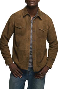 Lucky Brand Suede Western Shirt Jacket