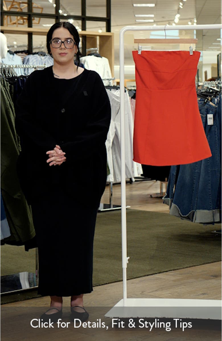 Bow Back Strapless Fit & Flare Minidress, sales video thumbnail