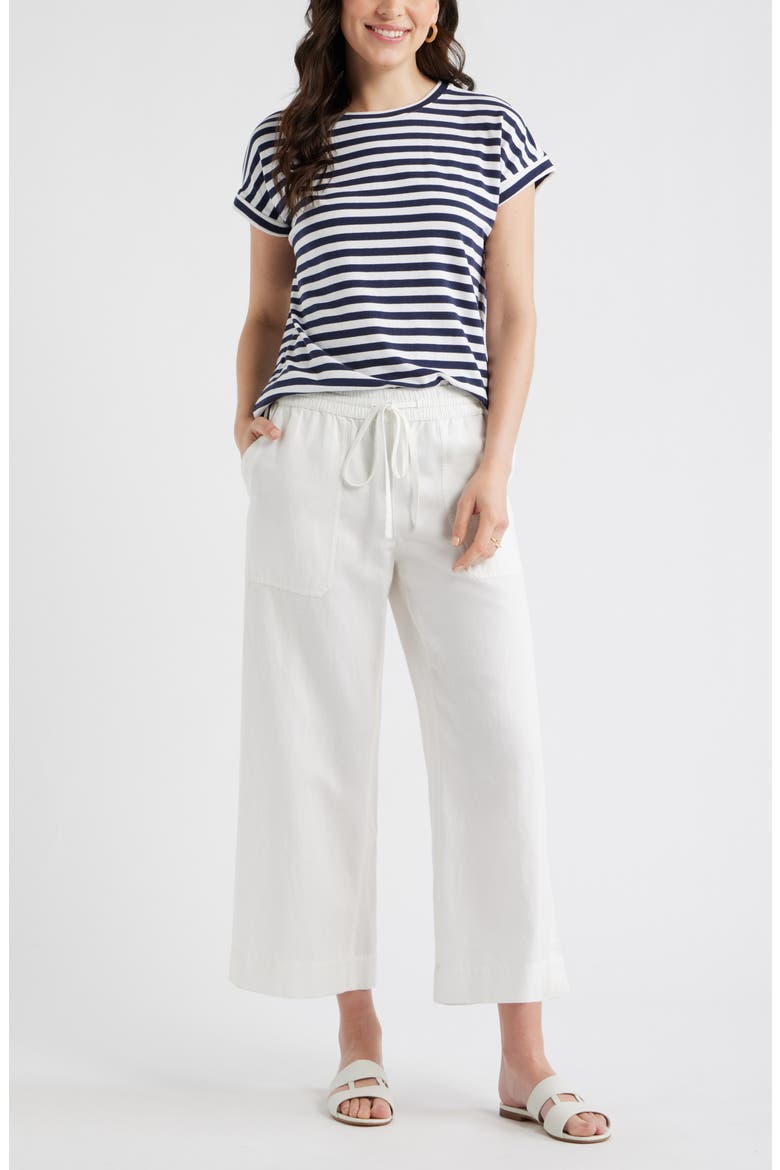 Cuff Sleeve T-Shirt, Alternate, color, NAVY- WHITE CHARM STRIPE
