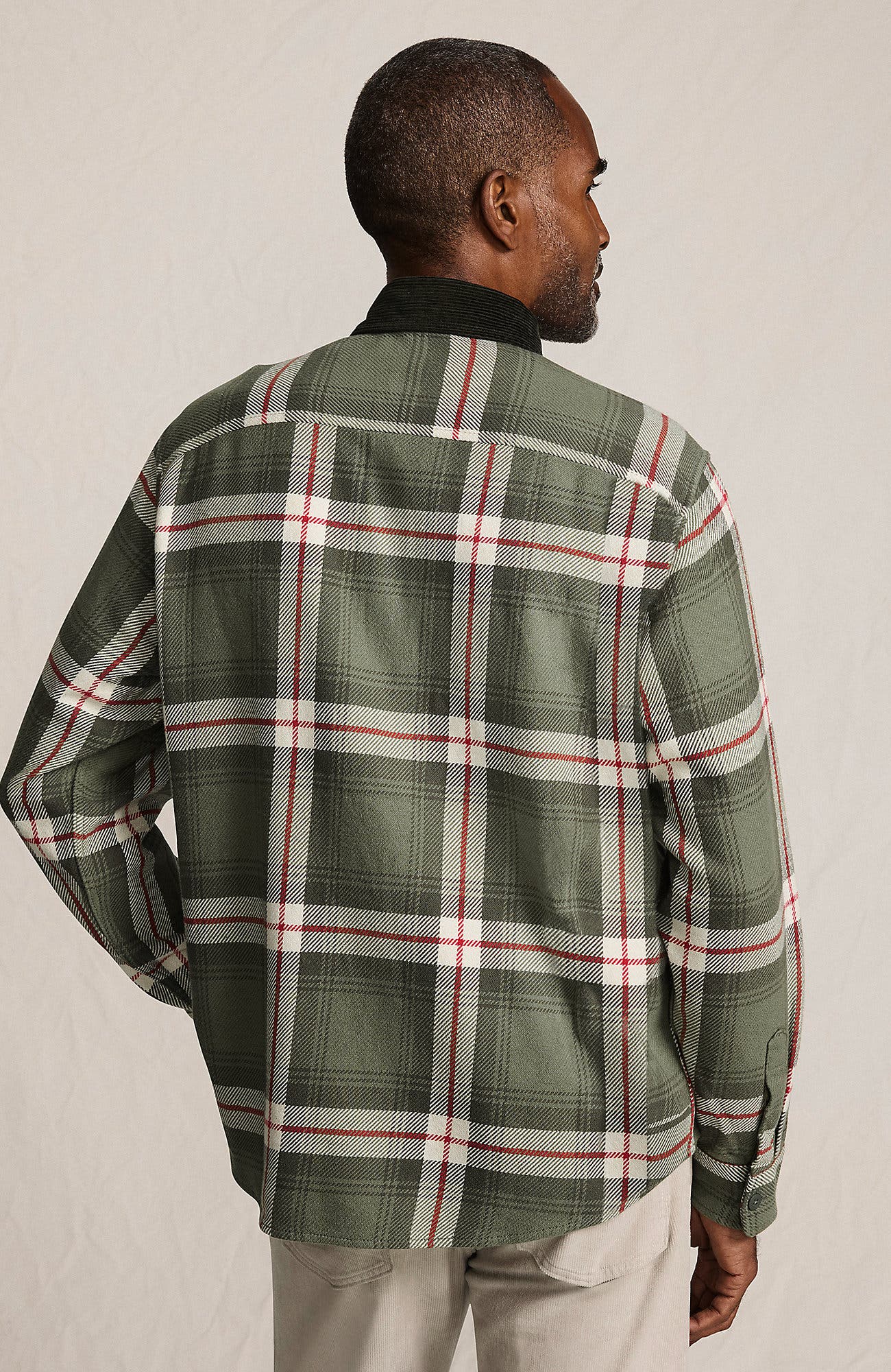 Authentic Flannel Shirt with Corduroy Collar - image 4
