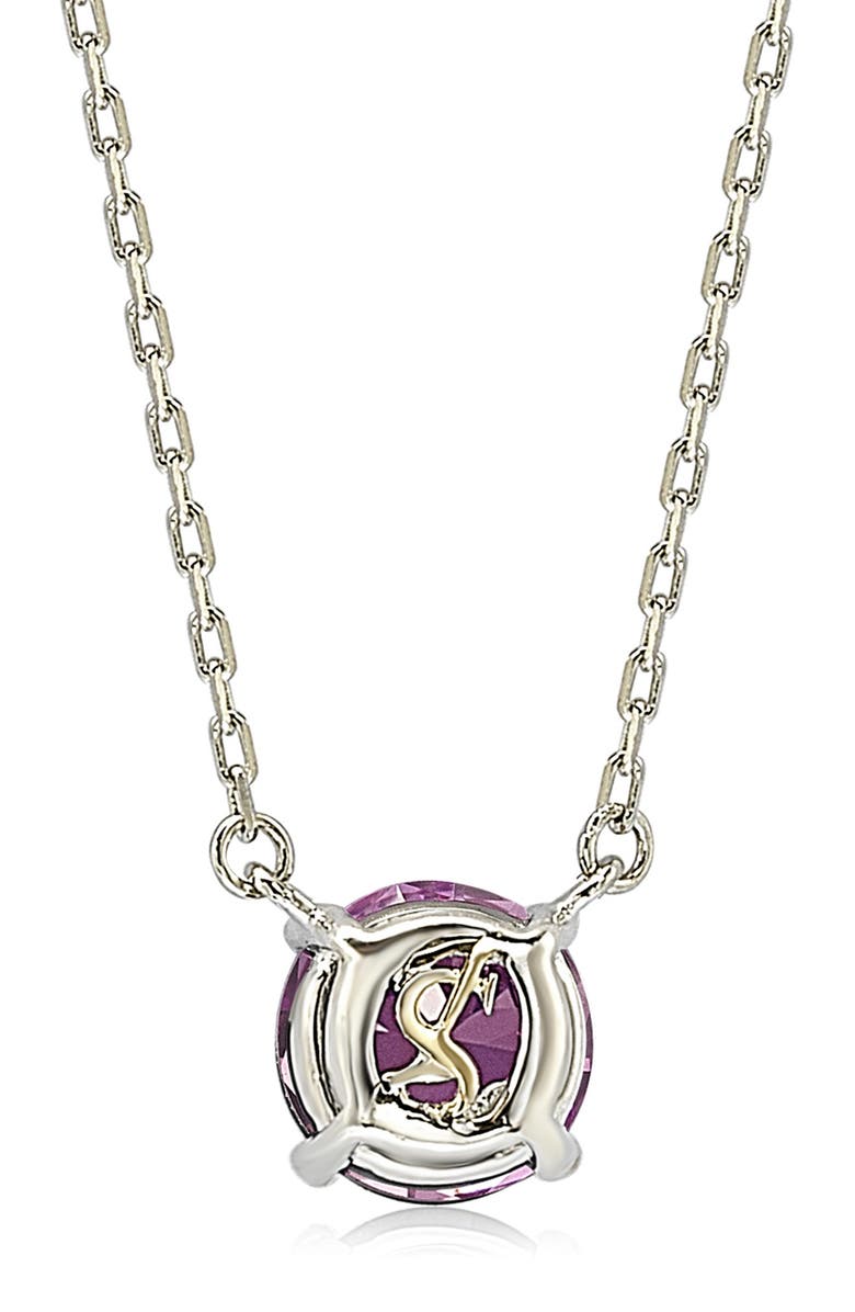SUZY LEVIAN Sterling Silver Sapphire Solitaire Pendant Necklace, Alternate, color, Pink