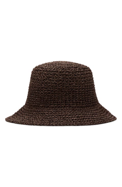 Crochet Raffia Bucket Hat