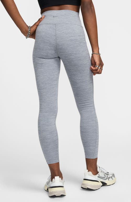 Nike Women's One High-waisted 7/8 Leggings With Pockets In Smoke Grey/black