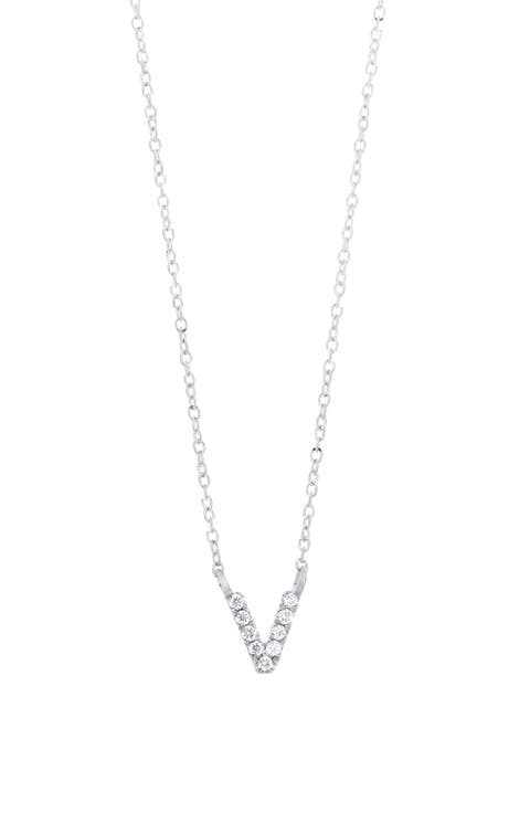 Icon Diamond Initial Pendant Necklace