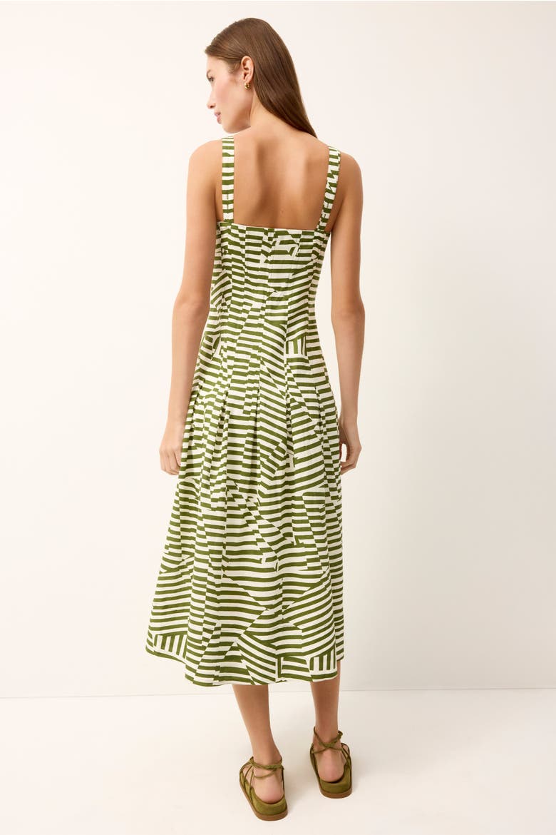 Dixon Dress, Alternate, color, Green Stripe
