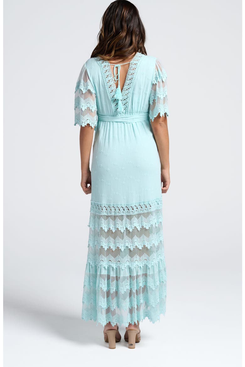 Roxy Lace Baby Shower Dress in Pale Sky Blue for Elegant Celebrations, Alternate, color, Blue