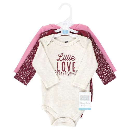 Hudson Baby Little Soft Cotton Long-sleeve One-piece 3pk