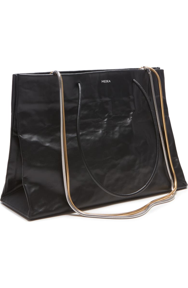 Medea Busted Dieci Leather Tote with Chains, Alternate, color,