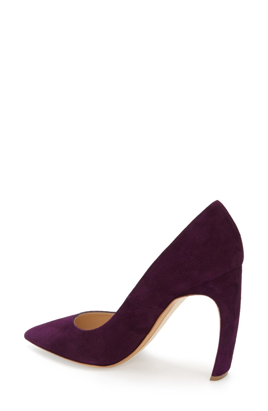 'Maeva' Pointy Toe Pump, Alternate, color, PURPLE SUEDE