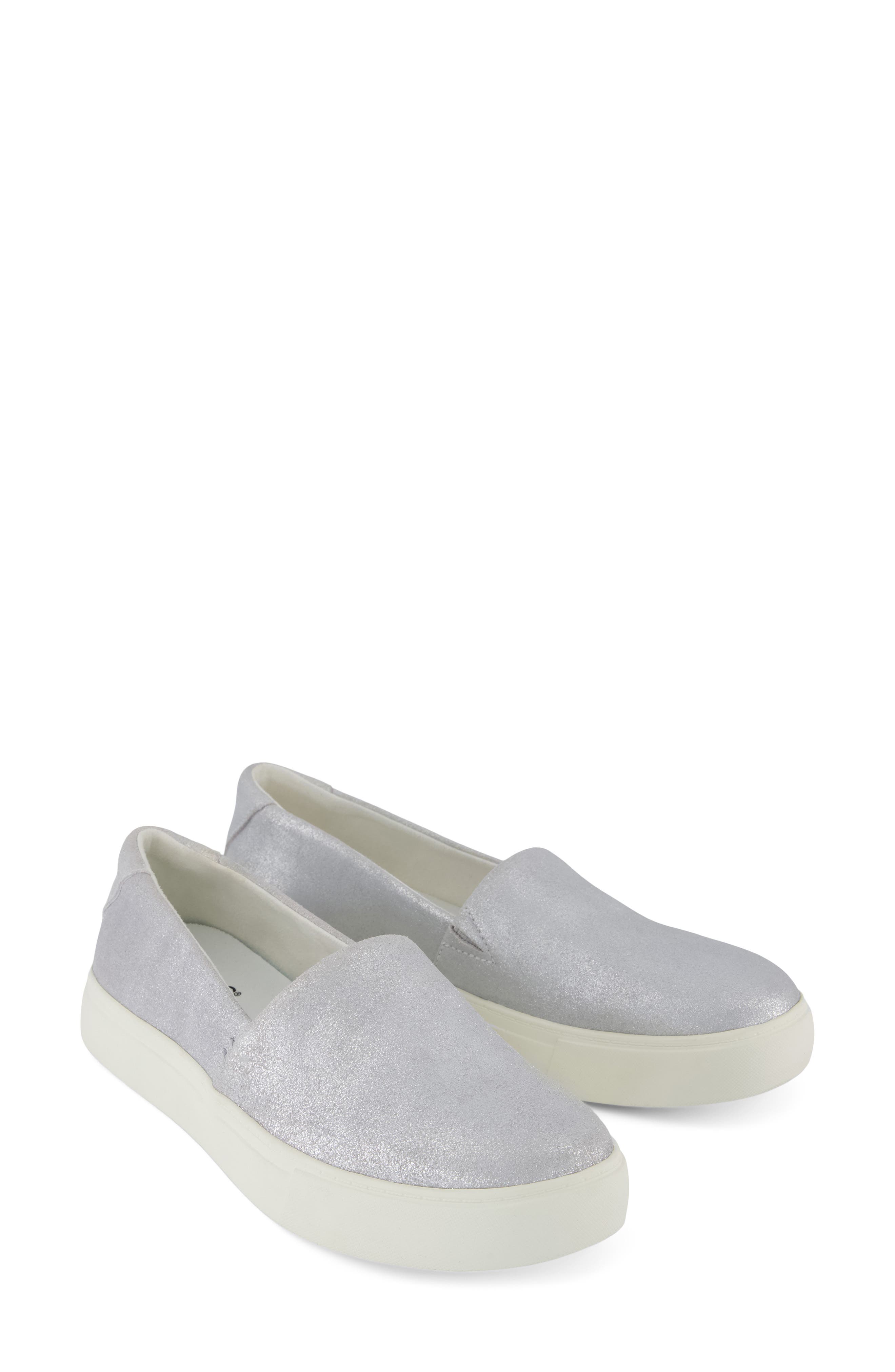 Kameron Leather Slip On Sneaker, Alternate, color, LIGHT GREY