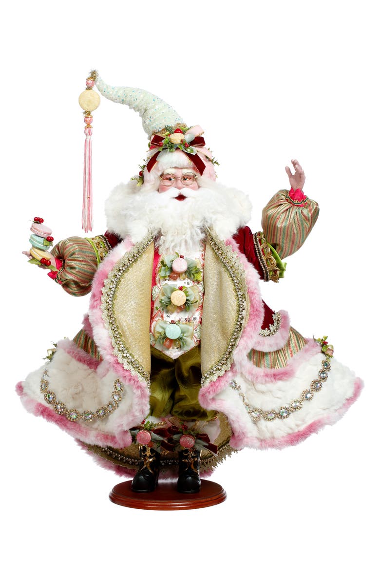 Mark Roberts Macaron Santa, Main, color, Pink