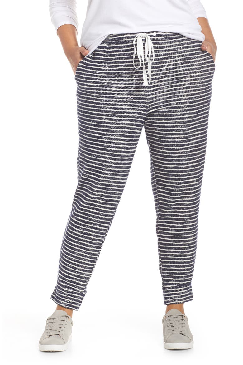 Textureline Upstate Sweatpants, Alternate, color, BLUE/ WHITE