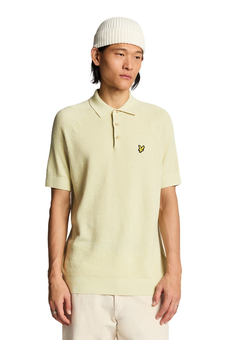 Linen Blend Knitted Polo, Alternate, color, Luna