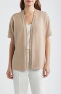 AK ANNE KLEIN Newport Open Front Elbow Sleeve Cardigan