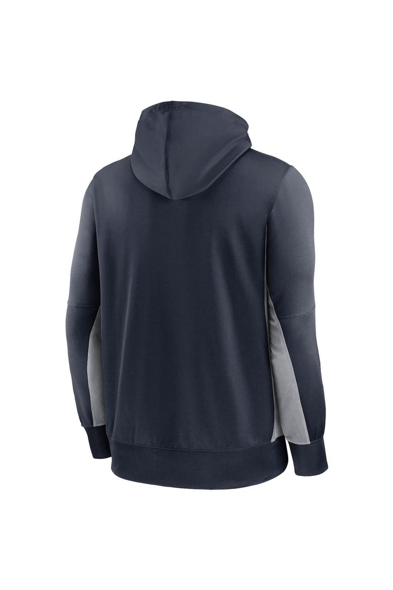 Men's Nike Navy/Gray Houston Texans Mascot Performance Full-Zip Hoodie, Alternate, color, Navy