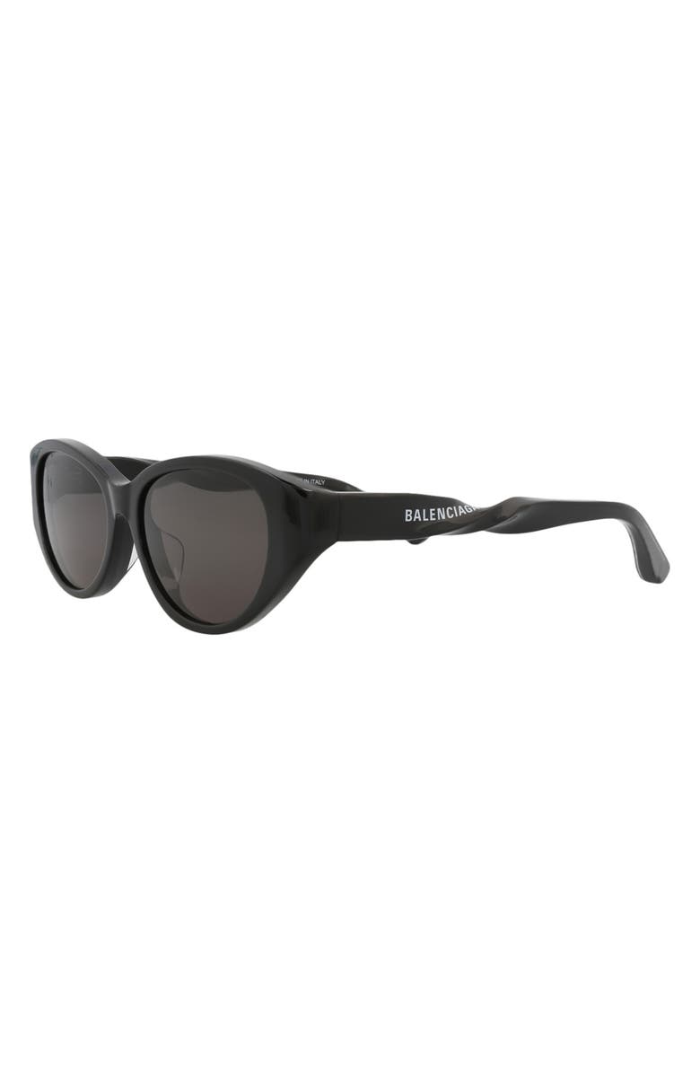 Balenciaga 55mm Cat Eye Sunglasses, Alternate, color, Black Black Grey