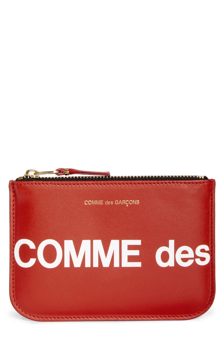 Huge Logo Small Zip Pouch, Main, color, RED
