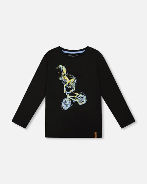 Long Sleeve Cotton Jersey Tee Shirt (Toddler & Little Kid)