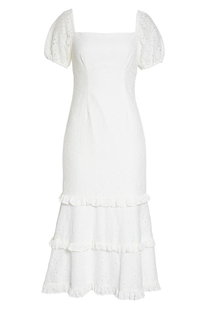 Higher Lace Midi Dress, Alternate, color, IVORY