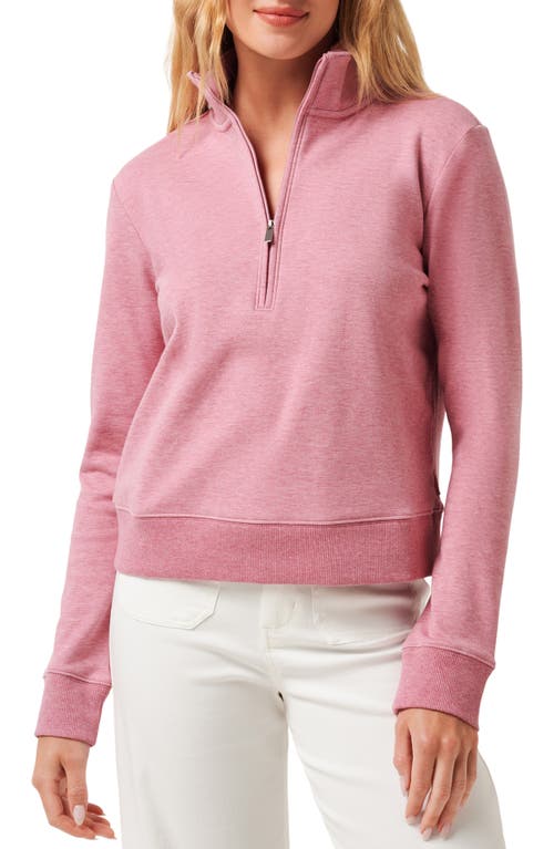Travismathew Cloud Half Zip Pullover In Heather Foxglove