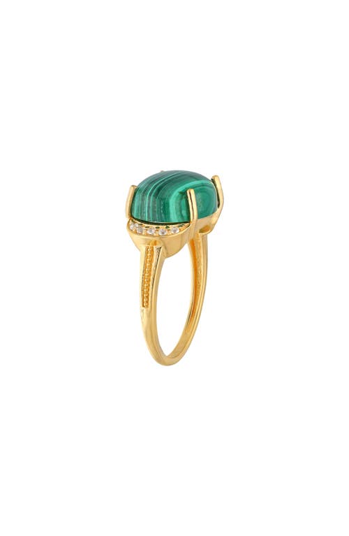 Ys Gems Malachite Ring In Green