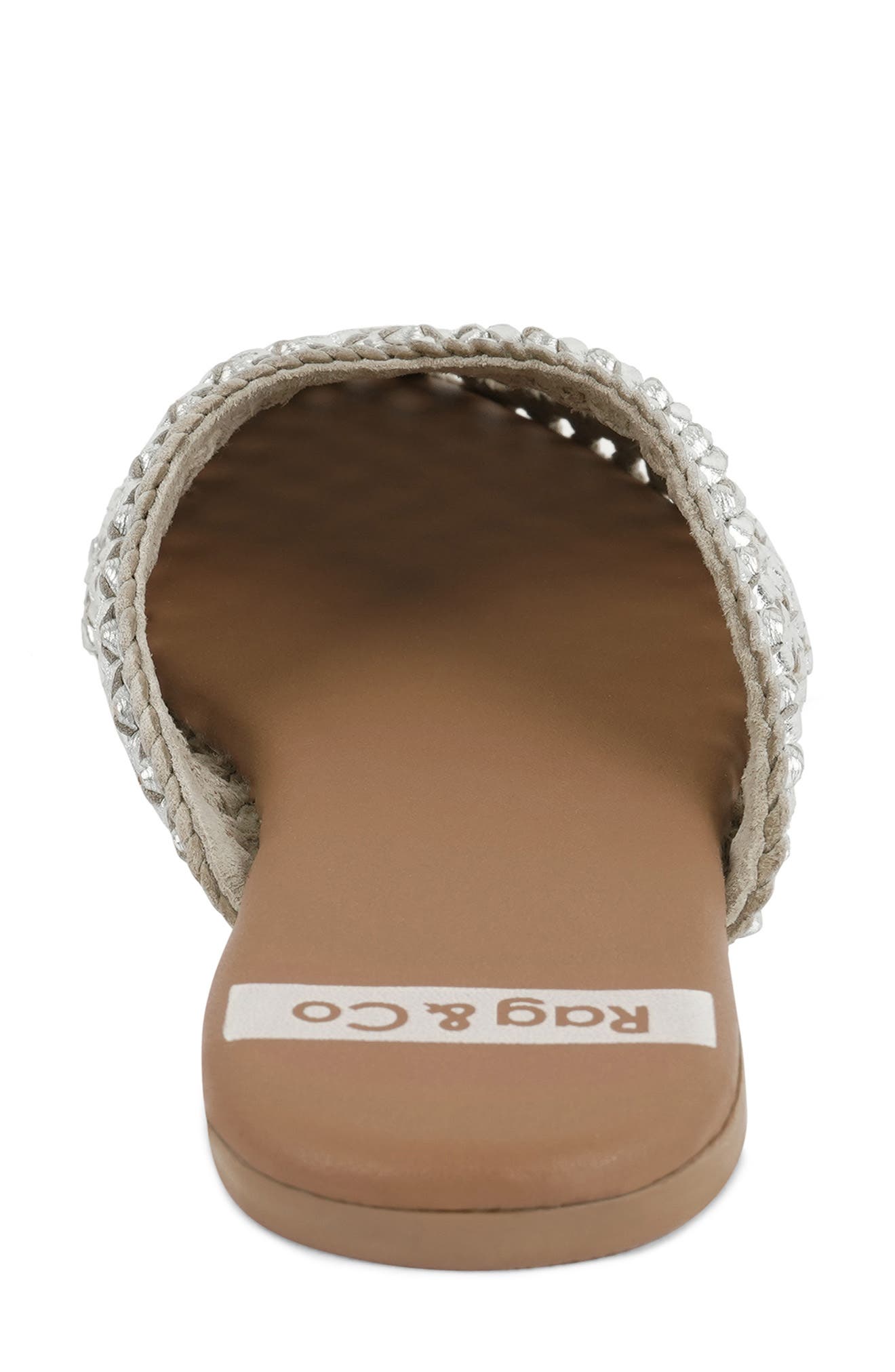 Rag & Co Wendigo Woven Mule, Alternate, color, Silver