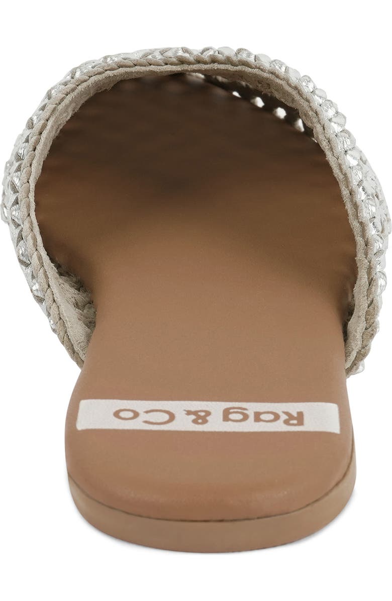 Rag & Co Wendigo Woven Mule, Alternate, color, Silver