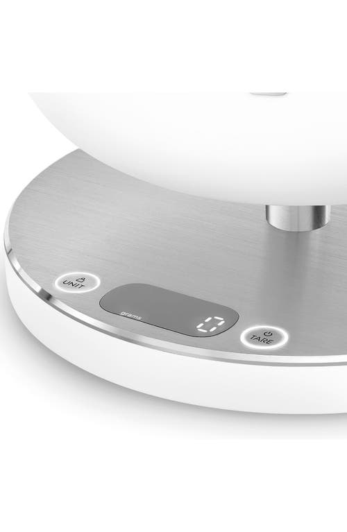 Smeg Contemporary Digital Rechargeable Kitchen Scale In Matte White