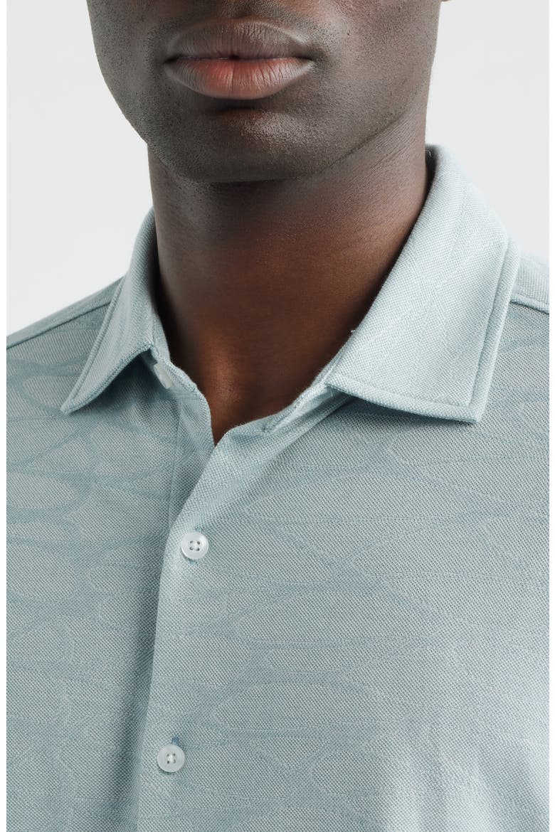 Graham Short Sleeve Sleeve Knit Button-Up Shirt, Alternate, color, SOFT TEAL