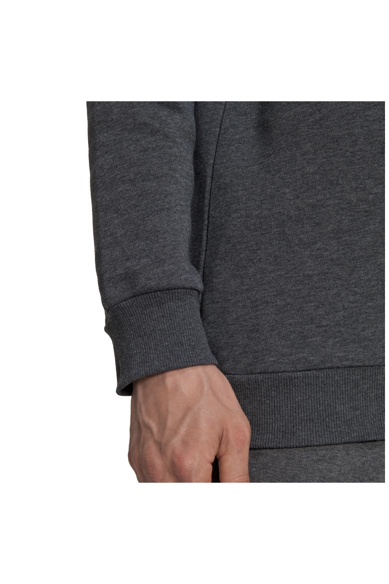 Essentials Crew Neck Sweatshirt, Alternate, color, DARK GREY HEATHER/ WHITE