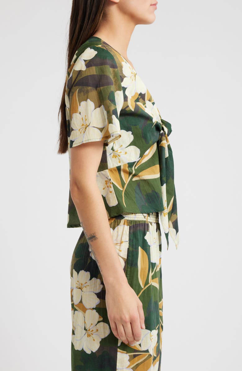 Rails Tia Floral Tie Front Cotton Top, Alternate, color,