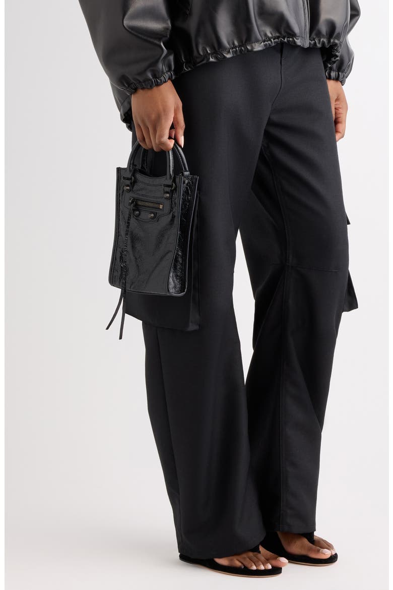 Le City Tote Leather Phone Holder, Alternate, color, 1000 BLACK