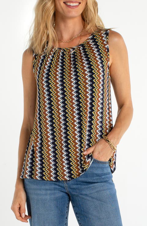 Sleeveless Keyhole Knit Top