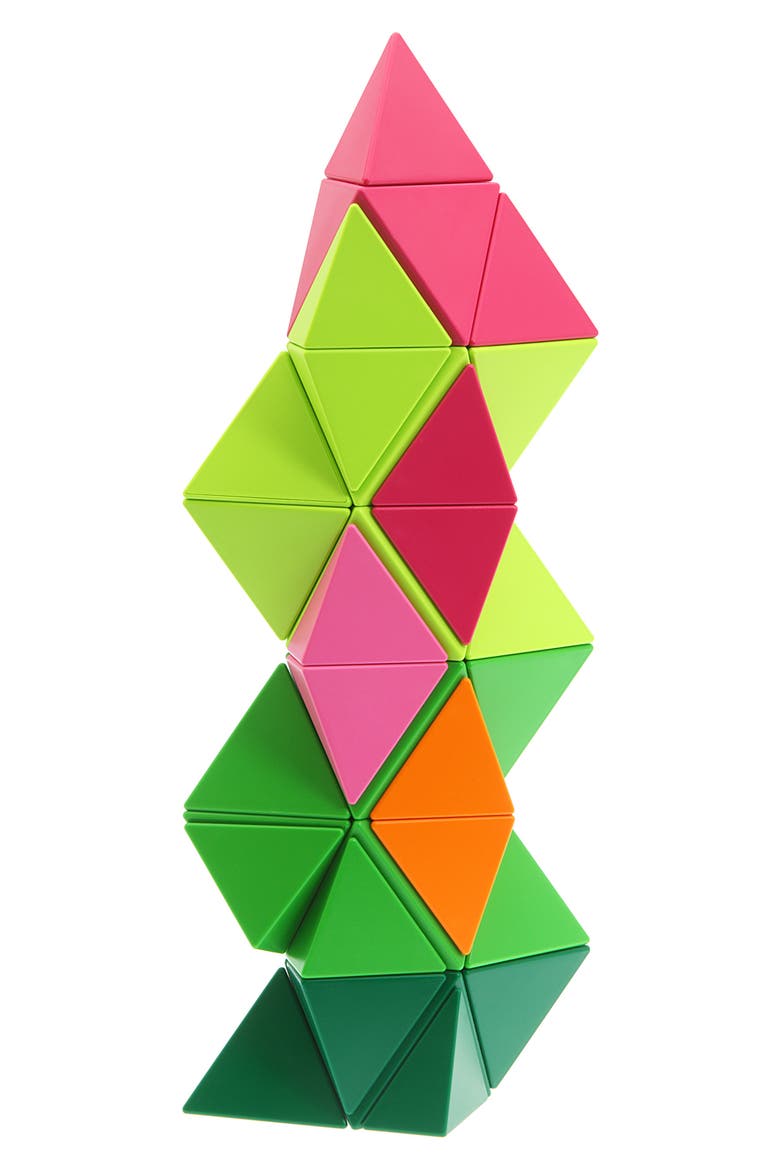 Kids' Jungle Large 36-Piece Magnetic Construction Kit, Alternate, color, GREEN BURGUNDY ORANGE PINK
