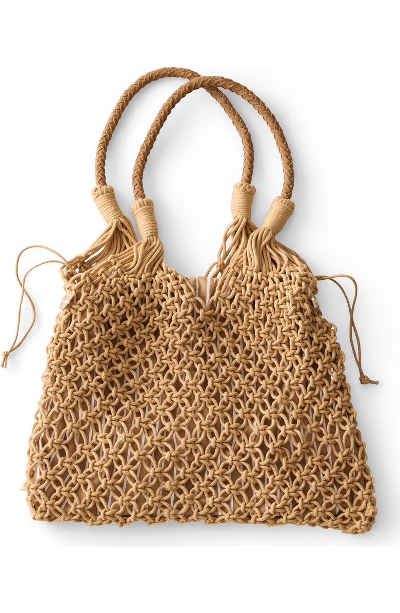 Haven Well Within Rope and Suede Tote, Main, color, Natural
