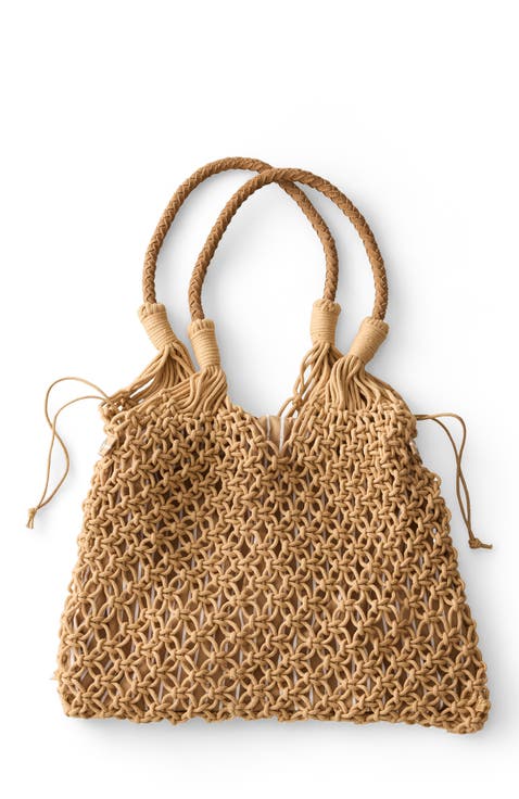 Rope and Suede Tote