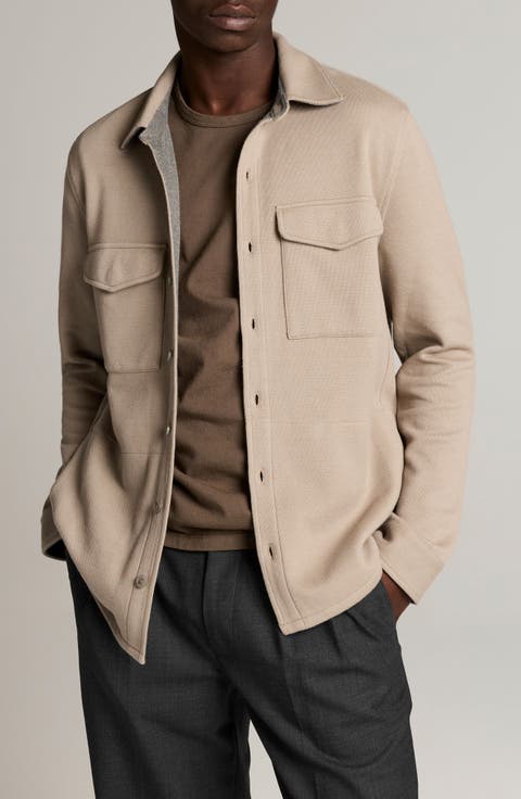 Cotton Blend Shirt Jacket