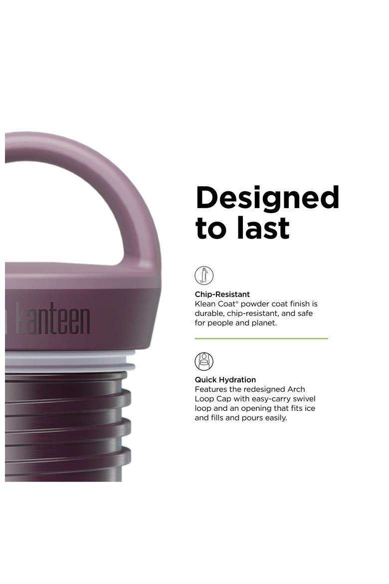 12oz Rise Classic Insulated Water Bottle with Arch Loop Cap, Alternate, color, Dusty Orchid