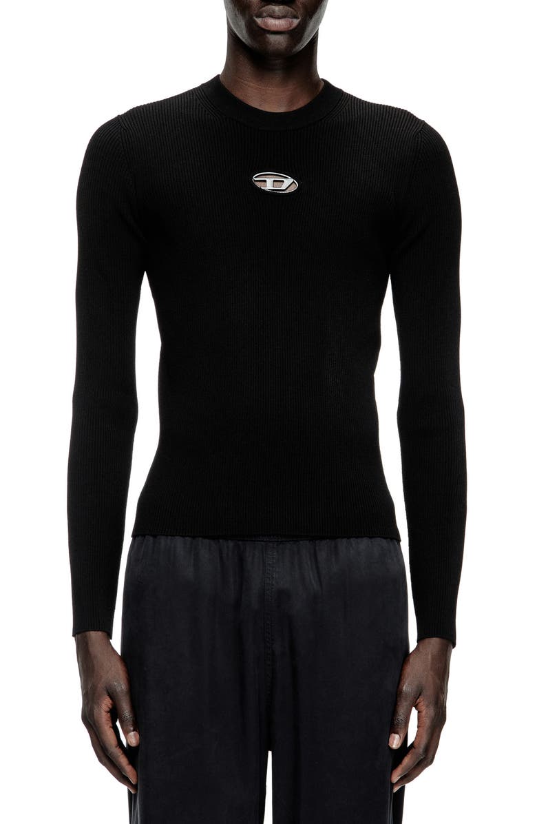 DIESEL<sup>®</sup> K-Zackary Rib Logo Sweater, Main, color, 