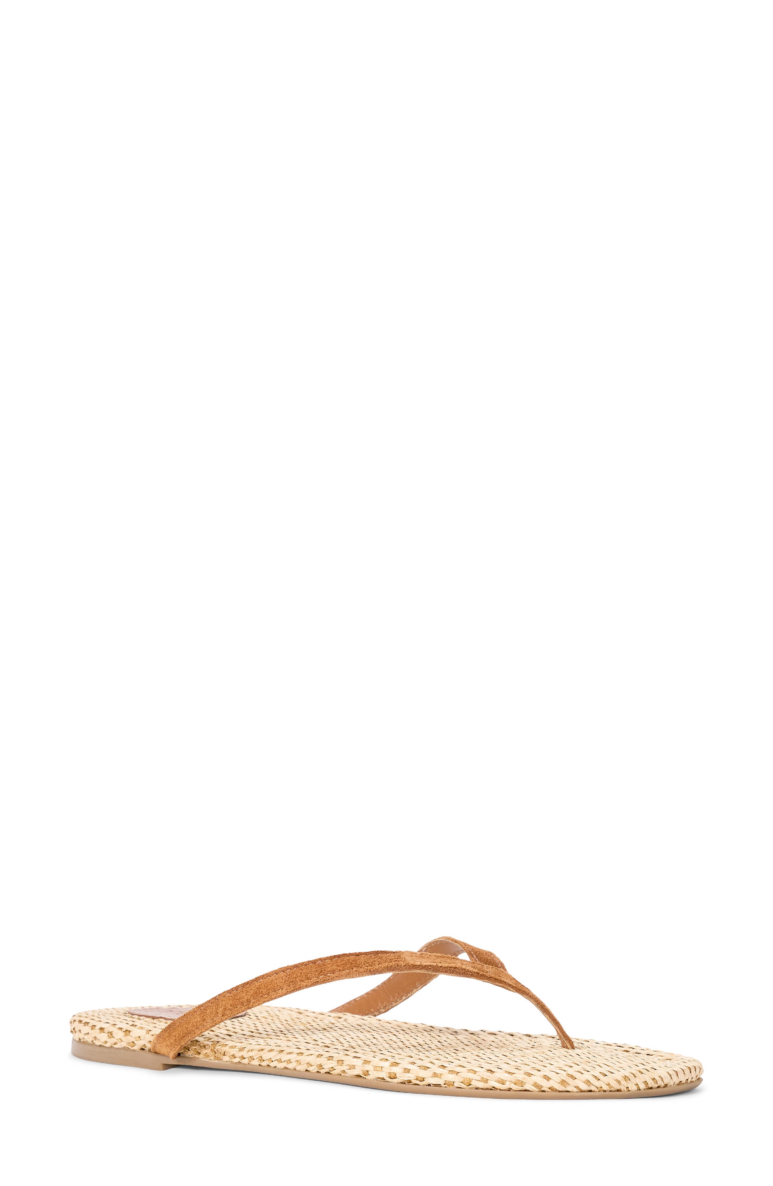STAUD Freja Thong Slide Sandal, Main, color, Tabac