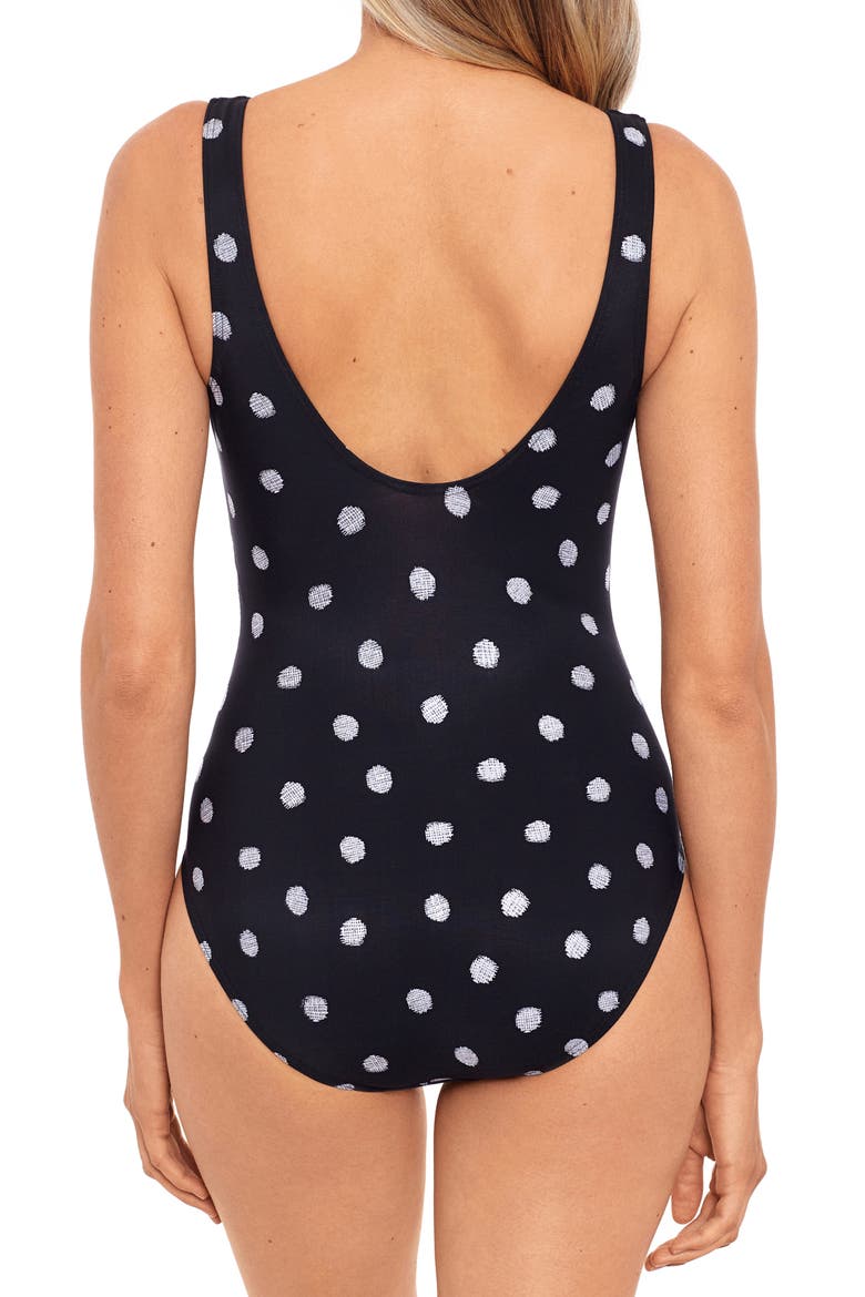 Pizzelles One-Piece Swimsuit, Alternate, color, BLACK