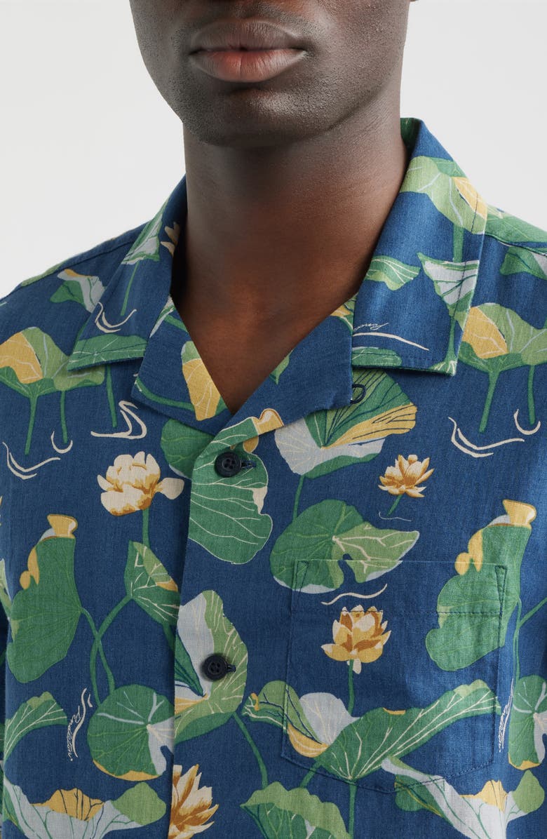 Pendleton Floral Cotton Camp Shirt, Alternate, color,