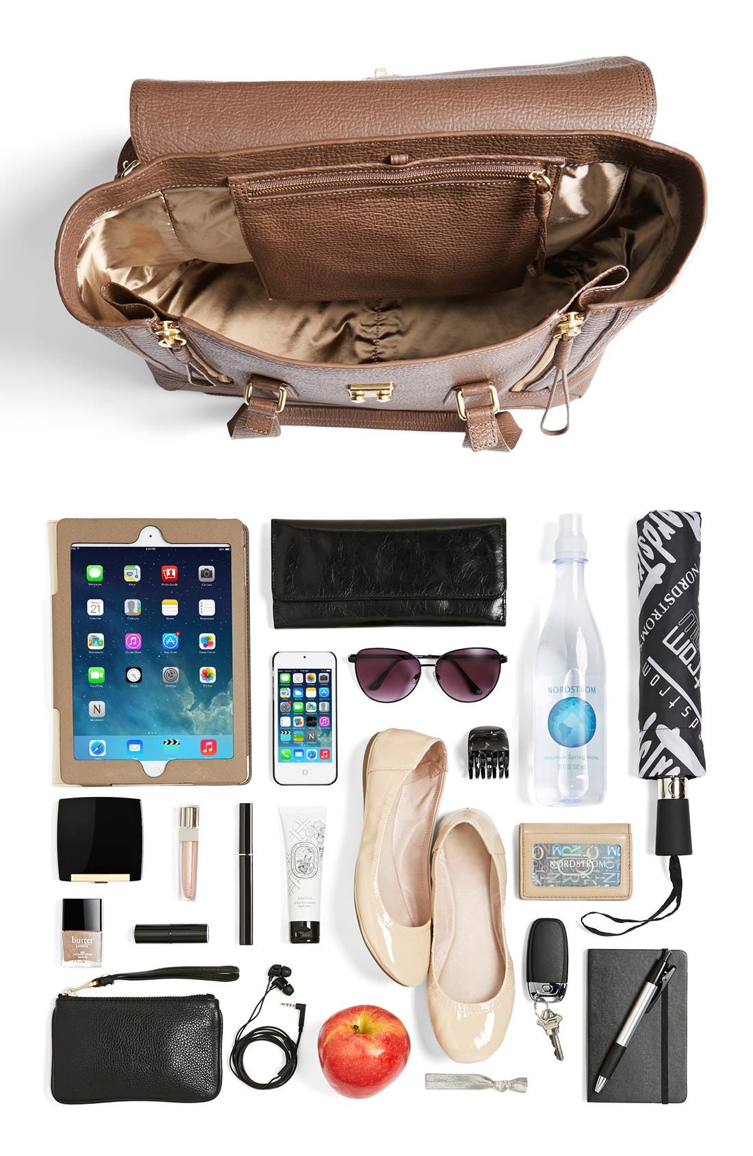 'Large Pashli' Leather Satchel, Alternate, color, TAUPE