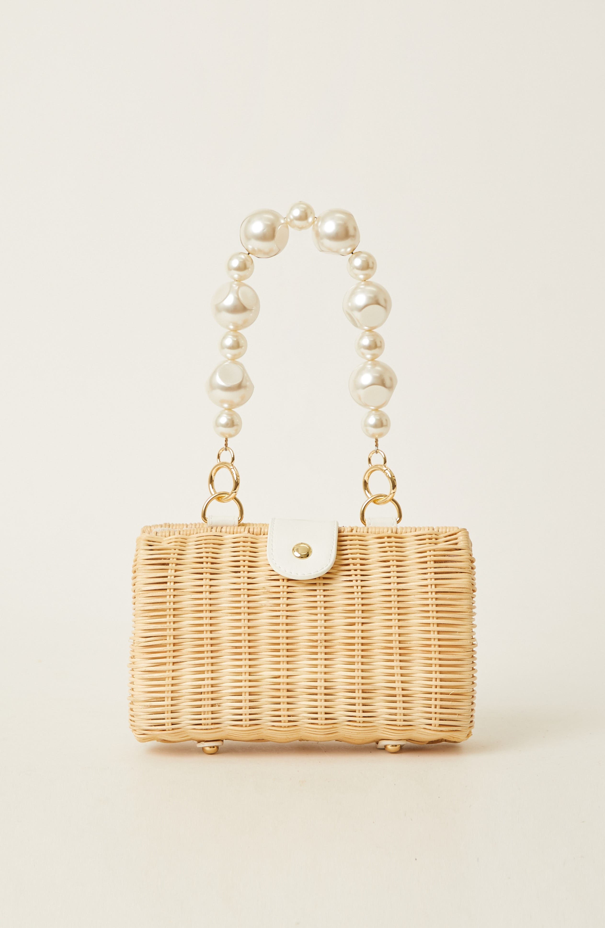 BTB Los Angeles Page Pearl Clutch, Main, color, Natural